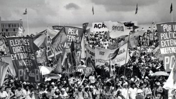 Imagem ilustrativa da manifestação das Diretas Já, em Brasília - Arquivo Nacional