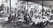 Representação de escravos em 1830 - Domínio Público/ Creative Commons/ Wikimedia Commons