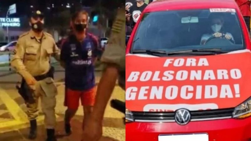 Arquidones sendo preso após proteste - Divulgação / YouTube / TV Globo