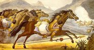 Pintura dos guaicurus montando em seus cavalos - Wikimedia Commons