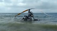 Helicóptero após acidente - Divulgação/Youtube/Jornal da Record