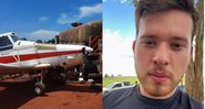 O avião em montagem com jovem vitimado fatalmente - Divulgação / G1