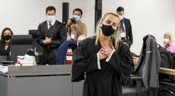 Advogada Tatiana Borsa no tribunal sobre o caso da boate Kiss - Juliano Verardi / Divulgação / Tribunal de Justiça - RS