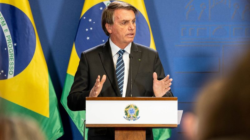 Bolsonaro em pronunciamento - Getty Images