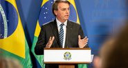 Bolsonaro em pronunciamento - Getty Images