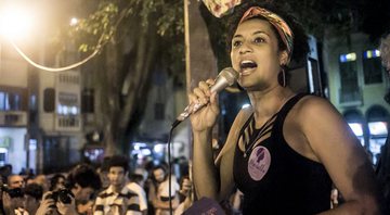 Marielle em discurso durante campanha municipal, em agosto de 2016 - Mídia NINJA / Flickr