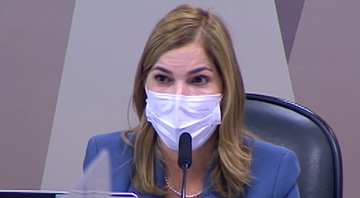 Mayra Pinheiro durante a CPI da Covid, em 2021 - Divulgação / Youtube (TV Senado)