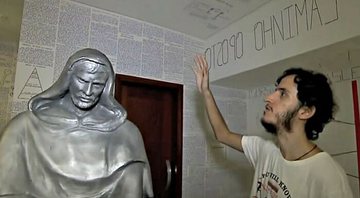 Bruno mostra escultura de Bruno Giordano - Divulgação / TV Globo