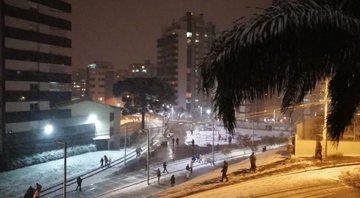 Neve registrada por moradores - Divulgação / Vídeo / Band