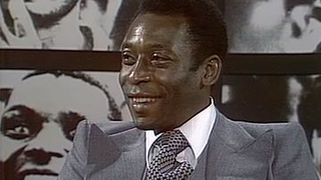 Pelé sendo entrevistado no programa 'Vox Populi' em 1977 - Divulgação / TV Cultura