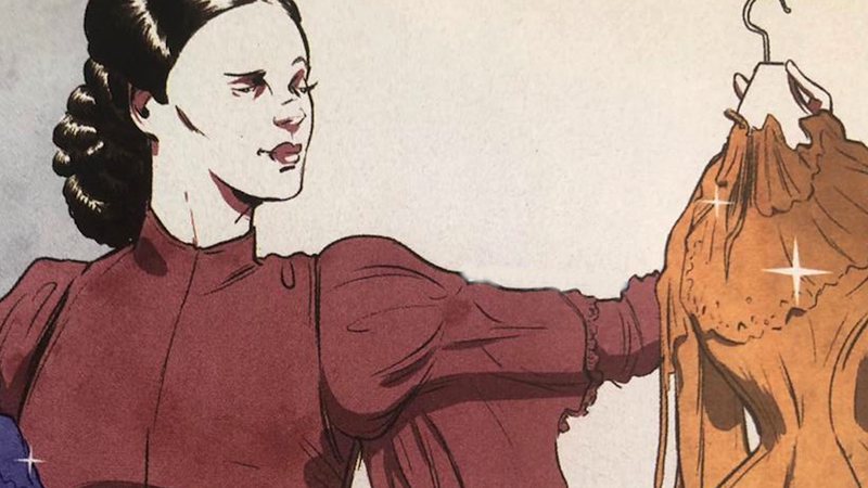Imagem meramente ilustrativa de uma mulher escolhendo roupas - Hafaell - Aventuras na História