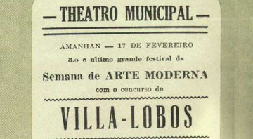 Cartaz da Semana de Arte Moderna de 1922 - Prefeitura de São Paulo, Brasil via Wikimedia Commons
