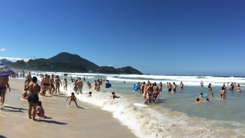 Praia de Ubatuba, onde ocorreu o ataque - Divulgação/Laurene Santos/TV Vanguarda