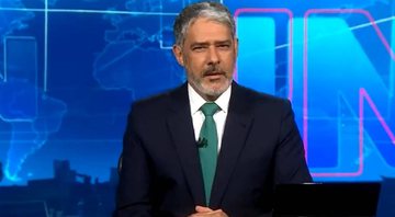 William Bonner apresentando o Jornal Nacional, da TV Globo - Divulgação / YouTube / TV Globo
