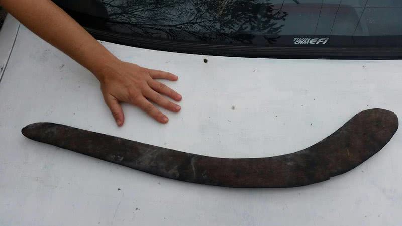 Bumerang de pedra é encontrado na Austrália - Divulgação