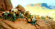 Obra de Thomas Lovell que representa os camelos no Texas - Reprodução / Permian Basin Petroleum Museum e Library and Hall of Fame of Midland