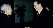 Imperador Akihito, da China e o ex-presidente do Japão, Hu Jintao - Getty Images