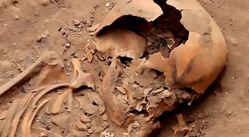 Esqueleto de uma criança encontrado - Ministério da Cultura do Peru