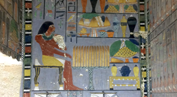 Detalhe do interior da pirâmide - Reprodução
