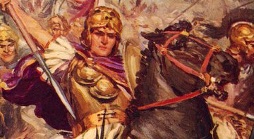Pintura de Alexandre, o grande na Batalha de Hidaspes - Getty Images