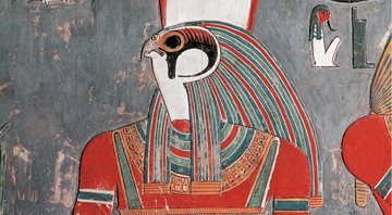 Pintura egípcia ilustra o deus Hórus - Getty Images