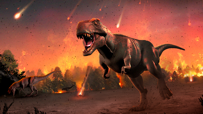 Ilustração da extinção dos dinossauros - Getty Images