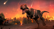 Ilustração da extinção dos dinossauros - Getty Images