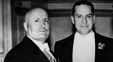 Benito Mussolini e o Conde Ciano - Getty Images
