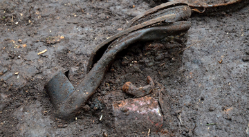 Um sapato encontrado na escavação - LWL
