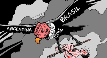Cartum de Latuff representando a Operação Condor - Reprodução/ Carlos Latuff