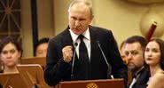 Vladimir Putin, presidente da Rússia, em discurso - Getty Images