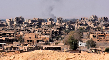Uma das cidades destruídas no conflito - Reprodução