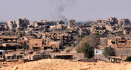 Uma das cidades destruídas no conflito - Reprodução