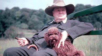 Winston Churchill e seu cachorro - Getty Images