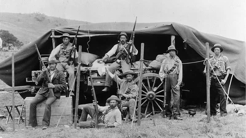 Soldados holandeses na Guerra dos Bôeres, travada entre outubro de 1899 e maio de 1902 - Getty Images