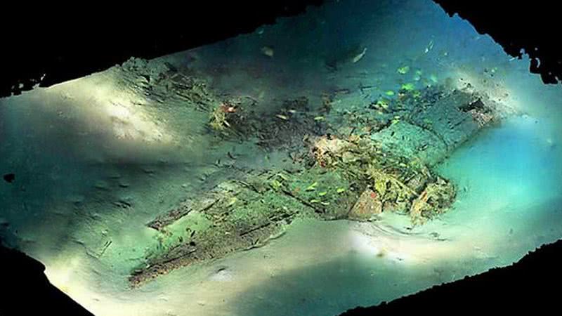 Destroços da aeronave "Grumman TBF Avenger" - Divulgação/Scripps Institution of Oceanogra