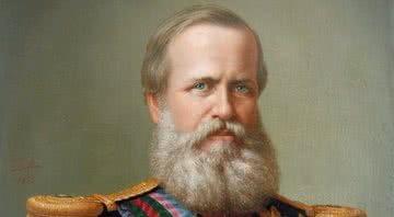 D. Pedro II em pintura oficial - Domínio Público