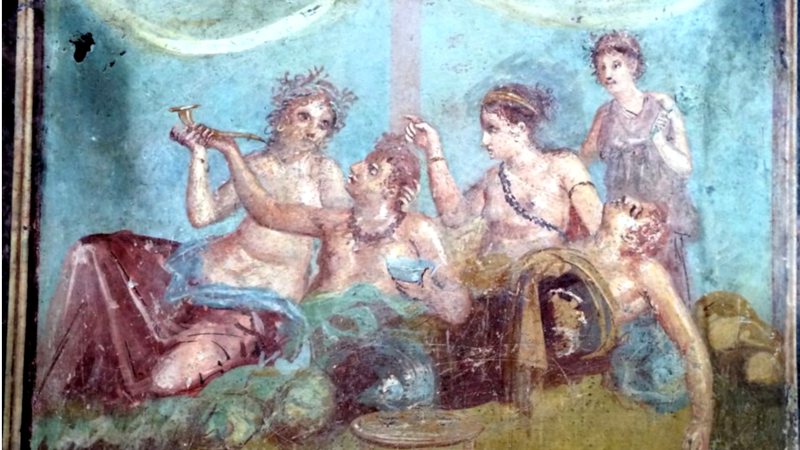 Afresco dentro da Casa dos Amantes - Divulgação / Pompei Sites Org
