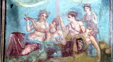 Afresco dentro da Casa dos Amantes - Divulgação / Pompei Sites Org