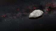 Representação artística do asteroide descoberto com dados do James Webb - Divulgação/ ESA e Skysurvey.org