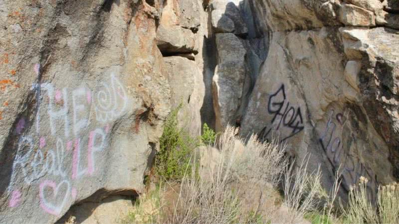 Vandalismo na Camp Rock, nos Estados Unidos - Reserva Nacional City of Rocks