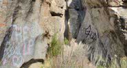 Vandalismo na Camp Rock, nos Estados Unidos - Reserva Nacional City of Rocks