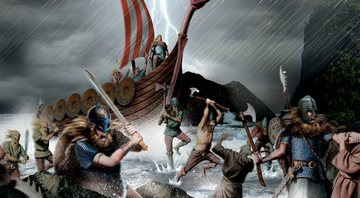 Representação de ataque viking - Aventuras na História / Eber Evangelista
