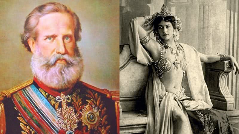 Imperador D. Pedro II e espiã Mata Hari - Creative Commons
