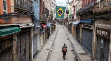 Imagem ilustrativa do Rio de Janeiro em lockdown, em março de 2020 - Getty Images