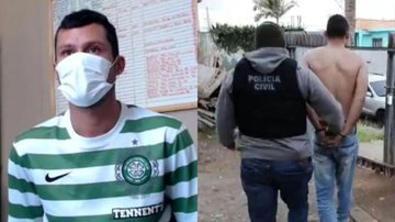 José Tiago em depoimento e sendo levado para polícia - Divulgação / Vídeo / YouTube