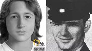 Montagem mostrando recriação do rosto da vítima, e foto do assassino - Divulgação/ National Center for Missing & Exploited Children e Divulgação/ Polícia do Texas