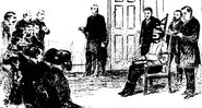 Esboço da execução de William Kemmler, 6 de agosto de 1890 - Domínio Público/ Wikimedia Commons