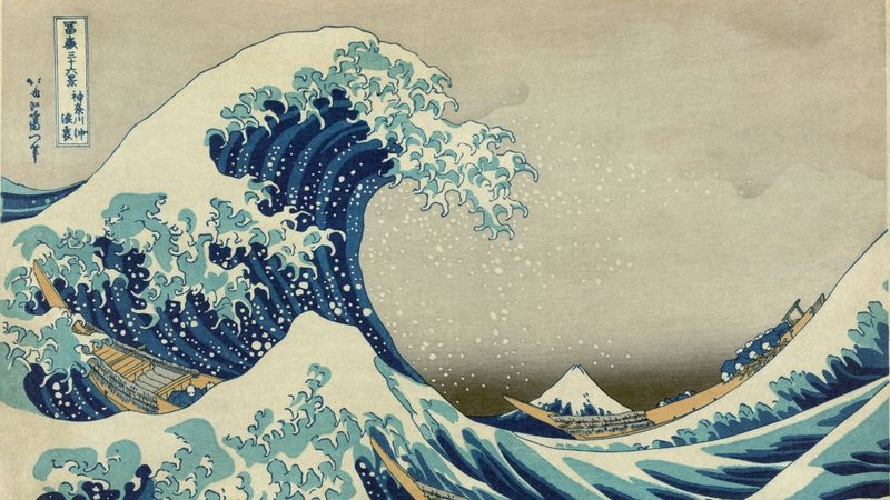 A Grande Onda de Kanagawa, de Katsushika Hokusai - Domínio Público/ Creative Commons/ Wikimedia Commons