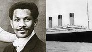 Joseph Laroche (à dir.) e o navio RMS Titanic (à dir.) - Domínio Público, via Wikimedia Commons